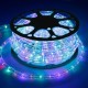 Furtun luminos LED, ECD Germany, instalatie, rola 50 m, multicolor, 36 LED-uri/m, protectie umiditate IP44, inclusiv transformator