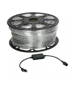 Furtun luminos LED, ECD Germany, instalatie, rola 50 m, multicolor, 36 LED-uri/m, protectie umiditate IP44, inclusiv transformator