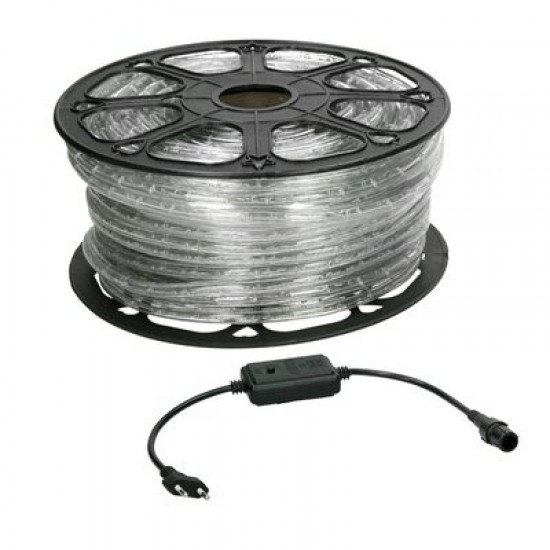 Furtun luminos LED, ECD Germany, instalatie, rola 50 m, multicolor, 36 LED-uri/m, protectie umiditate IP44, inclusiv transformator