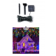 Instalatie 100 LED, pentru exterior, cu incarcare solara, multicolora + Instalatie Craciun Turturi, 5 m, 120 Led-uri, 8 jocuri de lumini, Franjuri, Exterior/Interior, Fir Alb, Interconectabila, Multicolor