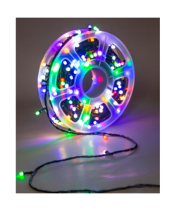 Instalatie de Craciun, becuri model Diamant, rola 100m, pentru interior, 8 jocuri de lumini, multicolora, viMAG ®