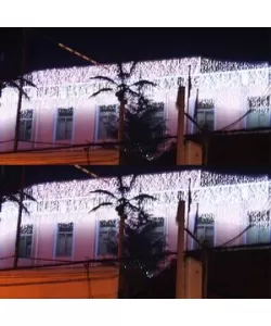 Instalatie de Craciun, Heber, tip perdea franjurata, 9x1 m, 350 leduri mari, alb rece, 010W Instalatie de Craciun, Heber, tip perdea franjurata, 9x1 m, 350 leduri mari, alb rece, 010W