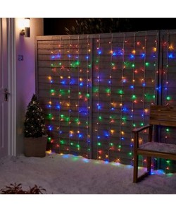 Instalatie de Craciun Interconectabila Fir Transparent Tip Ploaie 3 m x 3 m 500 LED -uri Multicolor