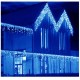 Instalatie de Craciun Interconectabila Fir Transparent Tip Ploaie 8 m x 1 m 300 LED -uri Albastru