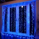 Instalatie de Craciun Interconectabila Fir Transparent Tip Ploaie 8 m x 1 m 300 LED -uri Albastru