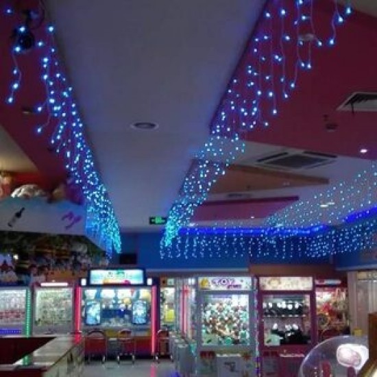 Instalatie de Craciun MAGIC CHRISTMAS, tip perdea, 8x0,5 m, 320 leduri,albastru, MC011B