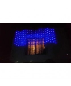 Instalatie de Craciun MAGIC CHRISTMAS, tip perdea ploaie, 8x1 m, 300 leduri, albastru, MC019B