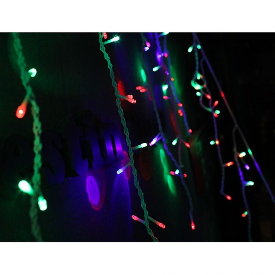 Instalatie de Craciun Premium Tip Perdea cu Flash 8 m / 1m 360 LED-uri Interconectabila, Multicolor
