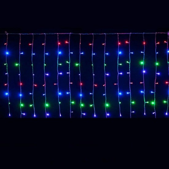Instalatie de Craciun Premium Tip Perdea cu Flash 8 m / 1m 360 LED-uri Interconectabila, Multicolor