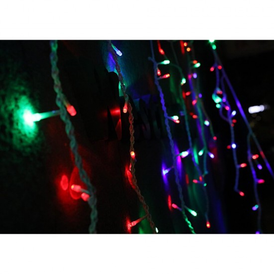 Instalatie de Craciun Premium Tip Perdea cu Flash 8 m / 1m 360 LED-uri Interconectabila, Multicolor