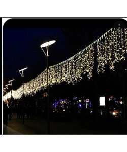Instalatie de Craciun, tip Perdea, 6 x 0,8 m, 240 leduri, ALB CALD, AGR004WW