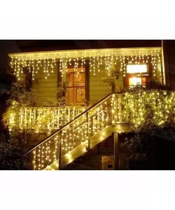 Instalatie de Craciun, tip PERDEA PLOAIE 8x1 metri , 300 Led uri, Alb Cald AGR019WW Instalatie de Craciun, tip PERDEA PLOAIE 8x1 metri , 300 Led uri, Alb Cald AGR019WW