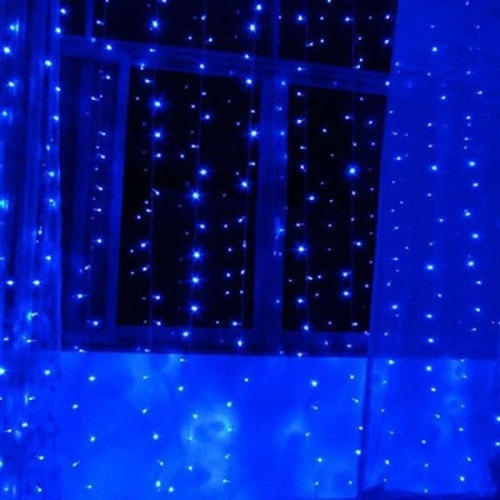 Instalatie de Craciun Tip Ploaie 3 m x 3 m 500 LED -uri Albastru Interconectabila
