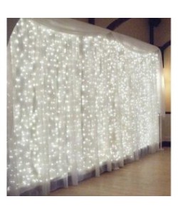 Instalatie de Craciun Tip Ploaie 8 x 1 m 300 LED -uri Alb Rece Interconectabila