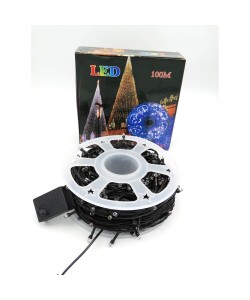 Instalatie de Craciun tip rola Multicolora, 100m, 1000 led-uri, fir negru