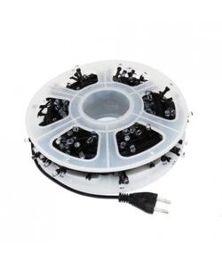 Instalatie de Craciun tip rola Multicolora, 100m, 1000 led-uri, fir negru