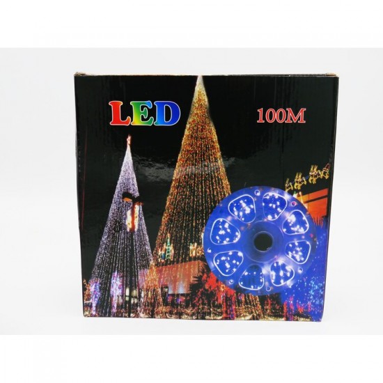 Instalatie de Craciun tip rola Multicolora, 100m, 1000 led-uri, fir negru Instalatie de Craciun tip rola Multicolora, 100m, 1000 led-uri, fir negru