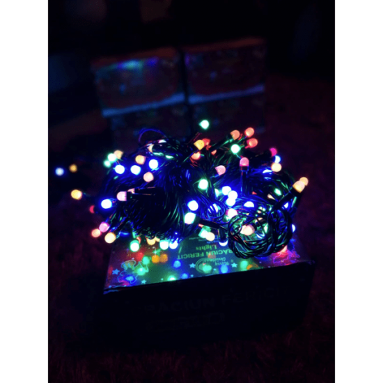 Instalatie decorativa pentru Craciun/Brad - 200 LED-uri multicolore (18 metri)