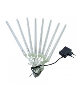 Instalatie luminoasa, ploaie de meteoriti, 8 tuburi luminoase 80 cm, alb