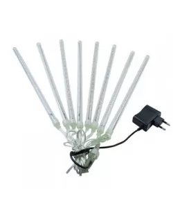 Instalatie luminoasa, ploaie de meteoriti, 8 tuburi luminoase 80 cm, alb Instalatie luminoasa, ploaie de meteoriti, 8 tuburi luminoase 80 cm, alb