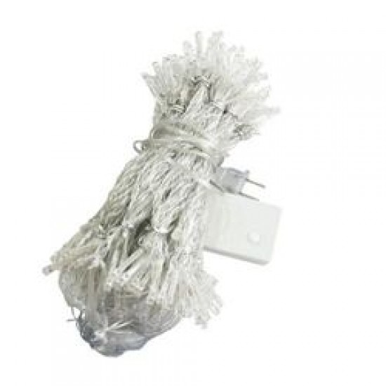 Instalatie pentru Craciun tip Perdea, 8x1 m, Albastru, 340 LED, Interconectabila