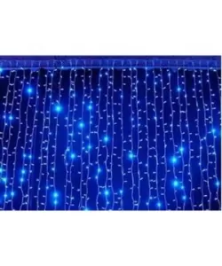 Instalatie pentru Craciun tip Perdea, 8x1 m, Albastru, 340 LED, Interconectabila Instalatie pentru Craciun tip Perdea, 8x1 m, Albastru, 340 LED, Interconectabila