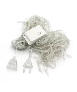 Instalatie Pom Craciun perdea lumina alba 8 x 1 m cu 300 Led-uri 9109 Instalatie Pom Craciun perdea lumina alba 8 x 1 m cu 300 Led-uri 9109