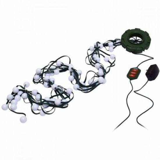 Pachet promo: Instalatie de craciun cu 48 LED si 16 culori / globuri luminoase, 5 programe, Tree Dazzler + Instalatie Craciun, 100 LEDuri, lumina multicolora, 10 m