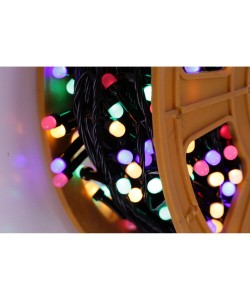 Pachet promo: Instalatie de Craciun Multicolor Tip Rola, MENTON , Liniara, 50m, 500 leduri 6025RB / ghirlanda lunga , Utilizare Exterior-Interior ,Model A100 + Instalatie pom de Craciun, 5m 140 Bec, Multicolor