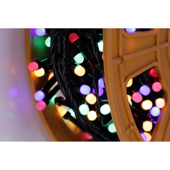 Pachet promo: Instalatie de Craciun Multicolor Tip Rola, MENTON , Liniara, 50m, 500 leduri 6025RB / ghirlanda lunga , Utilizare Exterior-Interior ,Model A100 + Instalatie pom de Craciun, 5m 140 Bec, Multicolor