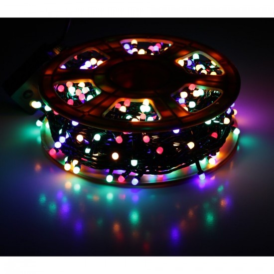 Pachet promo: Instalatie de Craciun Multicolor Tip Rola, MENTON , Liniara, 50m, 500 leduri 6025RB / ghirlanda lunga , Utilizare Exterior-Interior ,Model A100 + Instalatie pom de Craciun, 5m 140 Bec, Multicolor