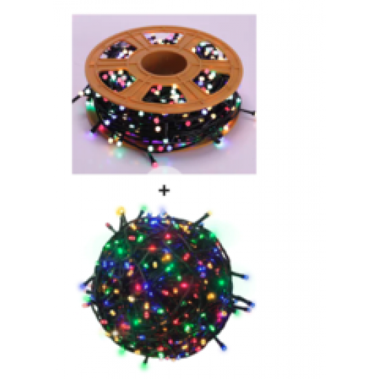 Pachet promo: Instalatie luminoasa liniara pentru exterior - 100m, Multicolora cu fir negru si led-uri mari + Instalatie pom de Craciun, 5m 140 Bec, Multicolor Pachet promo: Instalatie luminoasa liniara pentru exterior - 100m, Multicolora cu fir negru si led-uri mari + Instalatie pom de Craciun, 5m 140 Bec, Multicolor