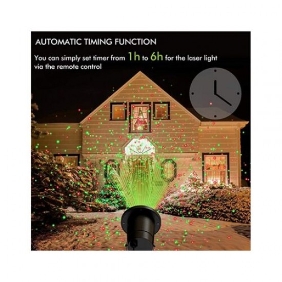 Proiector Laser, Metalic Pentru Exterior Cu Telecomanda, Temporizator Si Jocuri De Lumini Proiector Laser, Metalic Pentru Exterior Cu Telecomanda, Temporizator Si Jocuri De Lumini