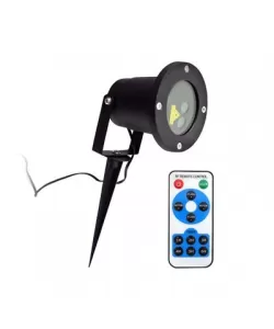 Proiector LED T 3D Metalic Ambiental Interior/Exterior cu 8 Efecte de Lumini Miscatoare si Telecomanda