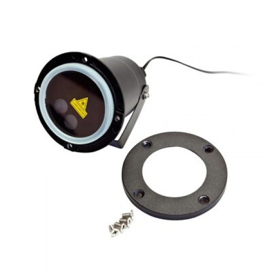 Proiector LED T 3D Metalic Ambiental Interior/Exterior cu 8 Efecte de Lumini Miscatoare si Telecomanda