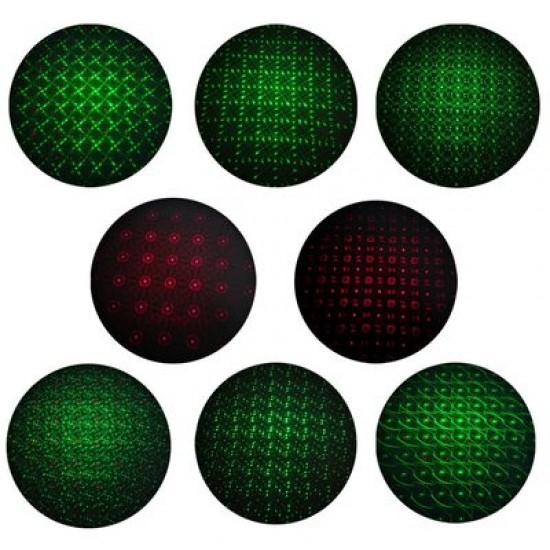 Proiector LED T 3D Metalic Ambiental Interior/Exterior cu 8 Efecte de Lumini Miscatoare si Telecomanda