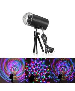 Set - 1 x instalatie pentru brad cu 64 led-uri in 16 culori + 1 x proiector tip glob cu rotire automata si jocuri de lumini multicolore