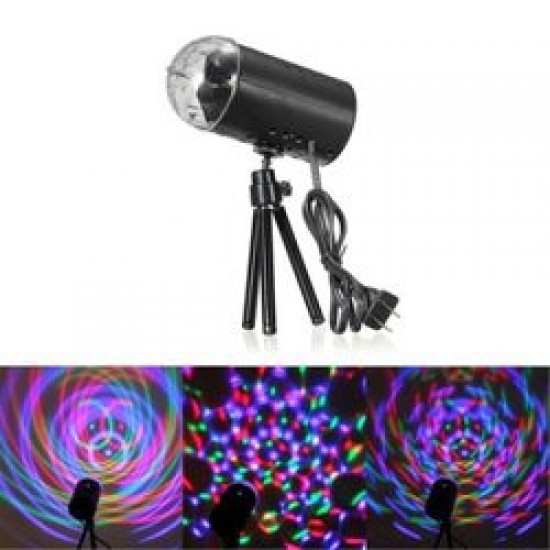 Set - 1 x instalatie pentru brad cu 64 led-uri in 16 culori + 1 x proiector tip glob cu rotire automata si jocuri de lumini multicolore