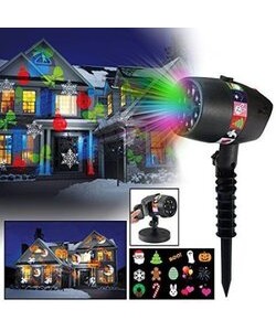 Set - 1 x proiector pentru exterior cu 12 pelicule, 1000 culori + 1 x instalatie cu led-uri multicolore, 100 m
