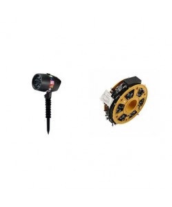 Set - 1 x proiector pentru exterior cu 12 pelicule, 1000 culori + 1 x instalatie cu led-uri multicolore, 100 m