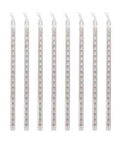 Turturi luminosi, 8 bucati cu 160 led-uri, efect fulg de nea, alb, interconectabil
