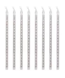 Turturi luminosi, 8 bucati cu 160 led-uri, efect fulg de nea, alb, interconectabil