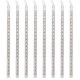 Turturi luminosi, 8 bucati cu 160 led-uri, efect fulg de nea, alb, interconectabil