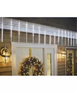 Turturi luminosi, 8 bucati cu 160 led-uri, efect fulg de nea, alb, interconectabil