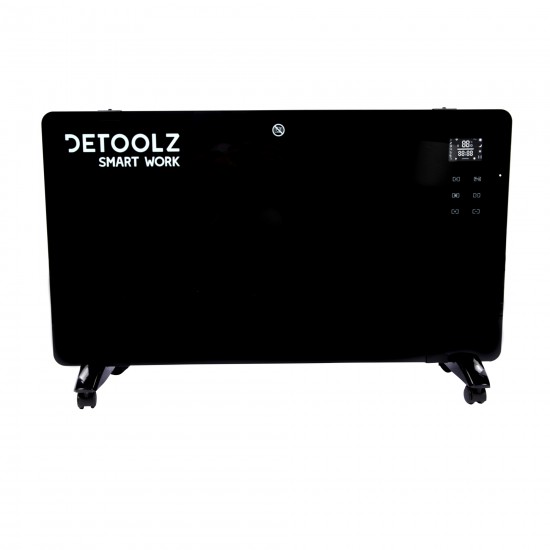 Convector electric de podea WIFI Detoolz , 2000W, 2 trepte, Negru