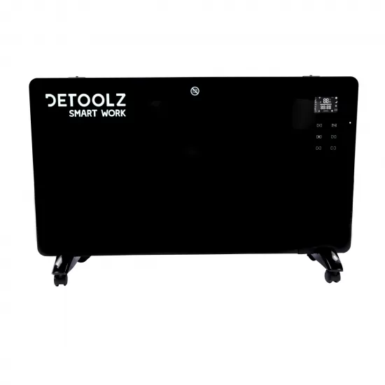 Convector electric de podea WIFI Detoolz , 2000W, 2 trepte, Negru