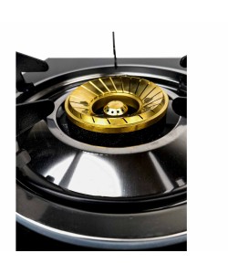 Aragaz din Sticla Securizata Floria, 2 Arzatoare, Negru