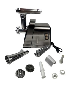 Masina de tocat carne Craft-Tec Inox 3500W, Accesorii rosii, carnati, chiftele, 3 site, functia revers, motor cupru