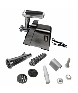 Masina de tocat carne Craft-Tec Inox 3500W, Accesorii rosii, carnati, chiftele, 3 site, functia revers, motor cupru Masina de tocat carne Craft-Tec Inox 3500W, Accesorii rosii, carnati, chiftele, 3 site, functia revers, motor cupru