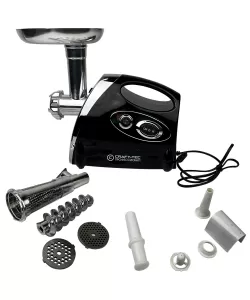 Masina de tocat carne Craft-Tec Neagra 3500W, Accesorii rosii, carnati, chiftele, 3 site, functia revers, motor cupru Masina de tocat carne Craft-Tec Neagra 3500W, Accesorii rosii, carnati, chiftele, 3 site, functia revers, motor cupru